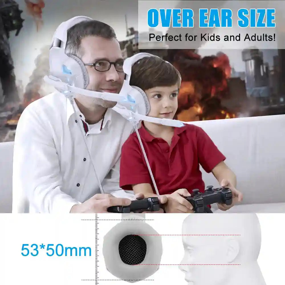 Wired Gaming Headphones with Mic - Over-Ear Noise-Cancelling Headset Tidesmit