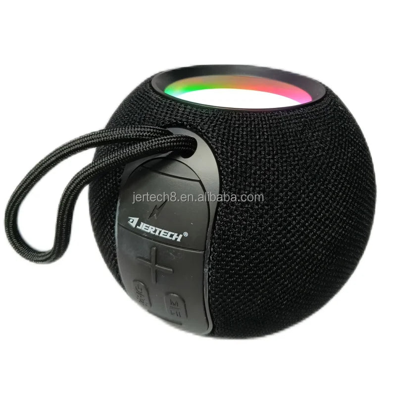 Bluetooth Speaker -VN131 Jertech Fabric Art 500mAh 8H RGB Light Waterproof Soundbox Portable Wireless BT5.1 4in TF Card Play Mini Subwoofer Speaker