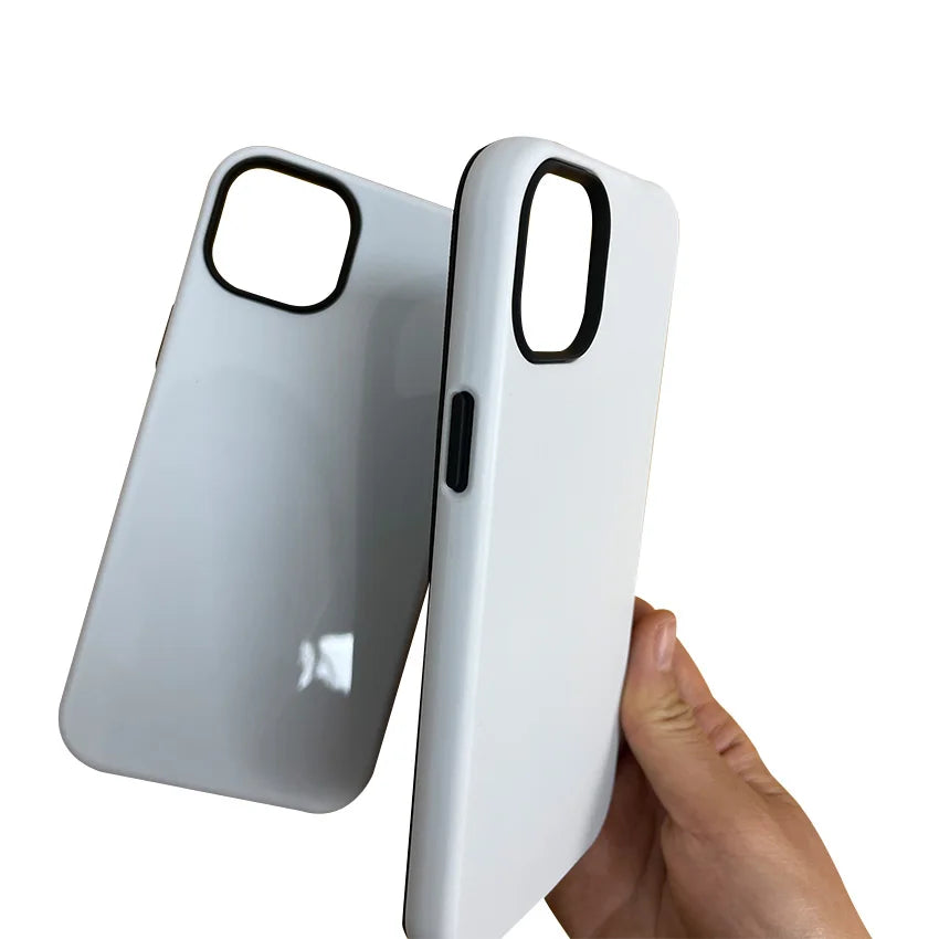 Double Layer Blank Phone Case for Sublimation Printing Thermal Transfer Printing Phone Case Matte OPP Bag Tidesmit
