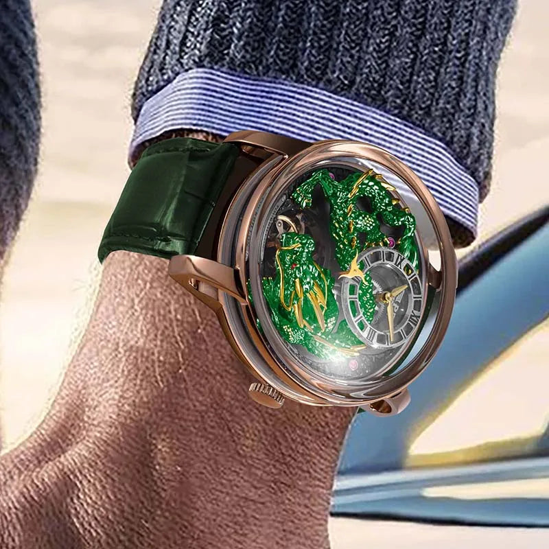 PINDU 6632 Develops and Designs New  Automatic Mechanical Watch Men Watches 45.5MM Luxury High-end Quality Wristwatch Men Gift