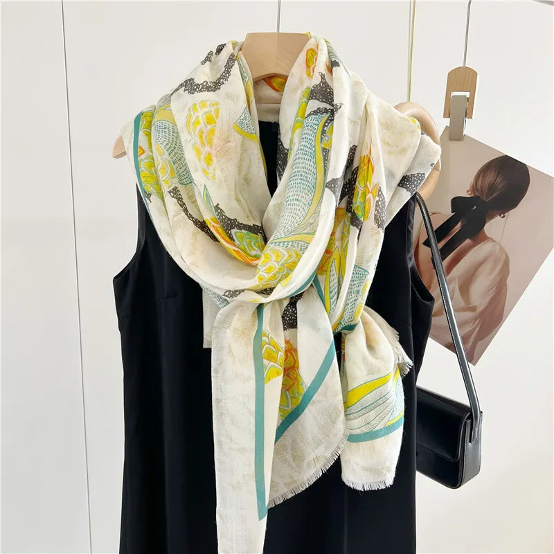 New Designer Warm Soft Pashmina Neck Scarves Shawl Blanket Water Soluble Lambs Luxury Wool Scarf