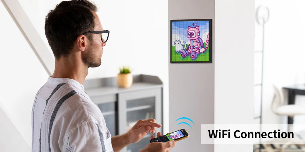 Pixel Art Display 64x64 WiFi LED Panel for Gaming Room Decor Tidesmit