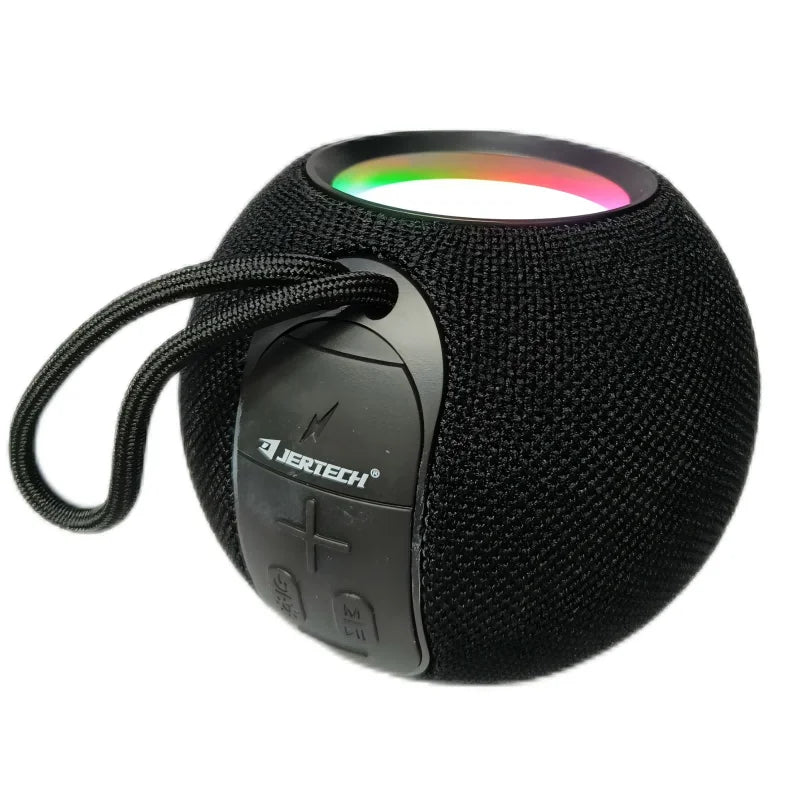 Bluetooth Speaker -VN131 Jertech Fabric Art 500mAh 8H RGB Light Waterproof Soundbox Portable Wireless BT5.1 4in TF Card Play Mini Subwoofer Speaker