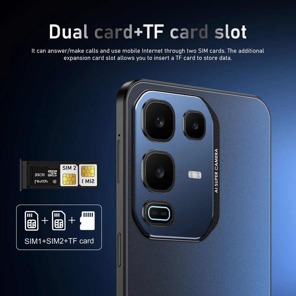 Tidesmit Note 50 Pro 5G smartphone with 108MP camera, 1TB storage, and 7.3 inch display for high-performance use.