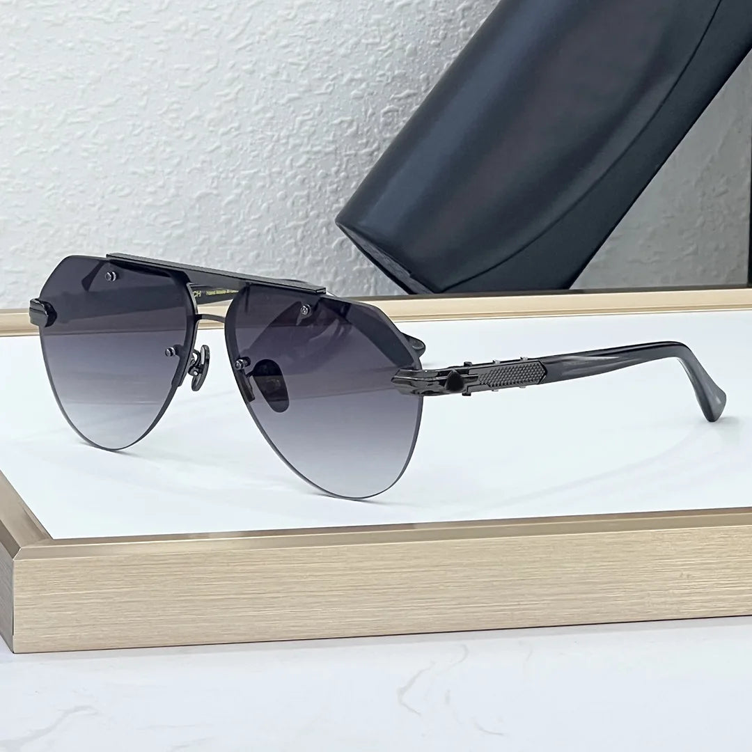 BIZSTER Luxury Frameless Fashion Toad Shaped Sunglasses UV400 Optical Casual Unisex Outdoor Use Model 6024