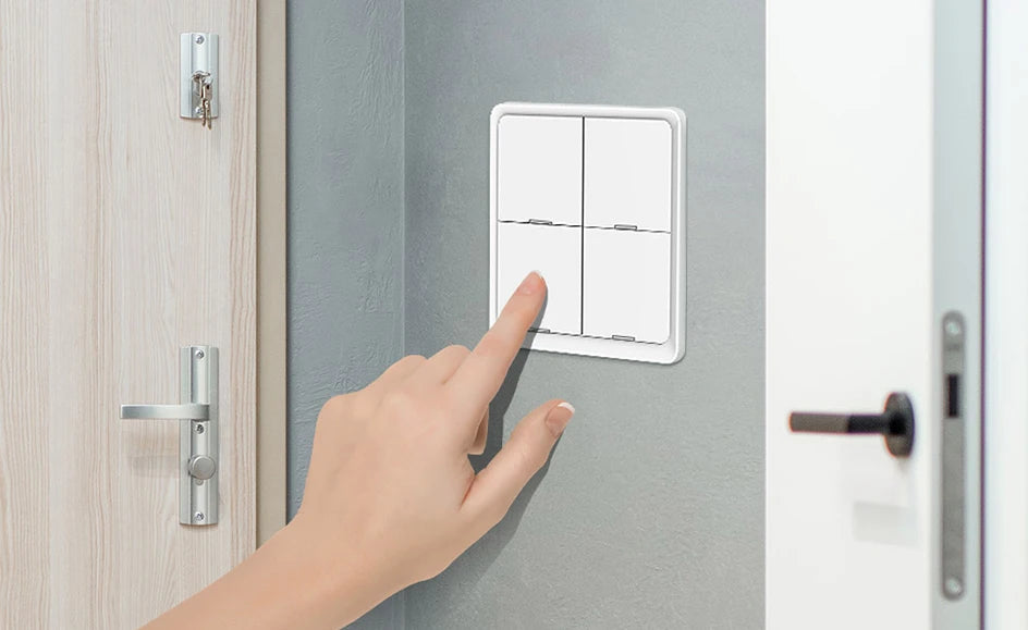 ZigBee Wireless 4 Gang 12 Scene Tuya Switch Push Button Controller Battery Powered Automation Scenario Work Alexa Google Home