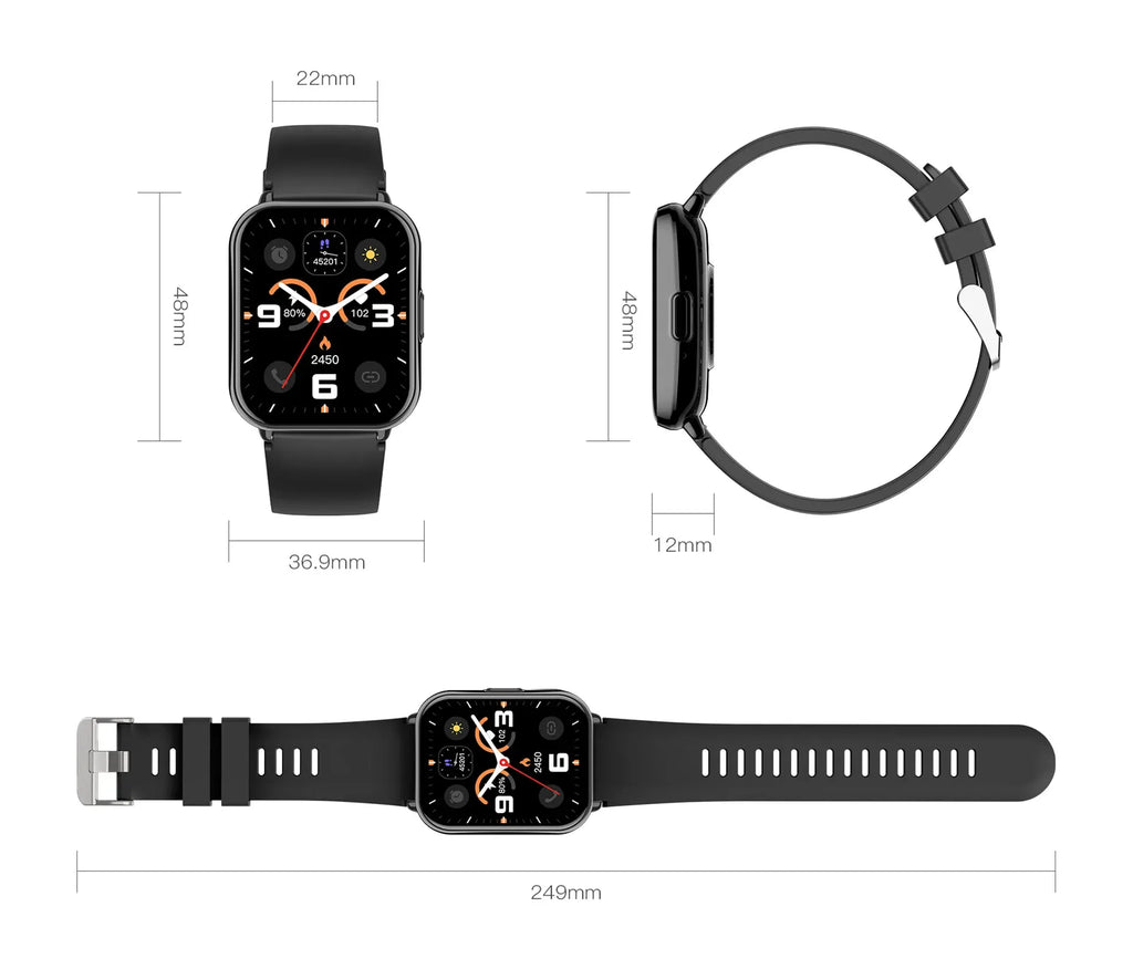 Z169 Men Women's Sport Smartwatch 1.83Inch Waterproof Call Health Monitoring Alloy Sleep Tracker Smart Watch 2025 - Tidesmit