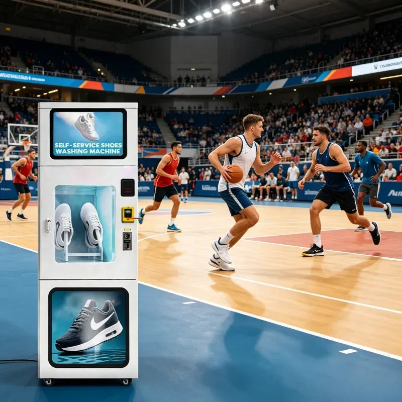 Commercial Shoe Washer Dryer with 15.6-Inch Touch Screen and Sterilization