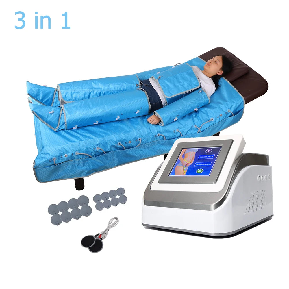 Portable Lymphatic Drainage Machine 3-in-1 EMS Massager with Heat Therapy Body Shaping Massage Equipment Tidesmit
