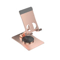 Trending Products Universal Desktop Foldable Phone Aluminum Mobile Phone Holder Portable Rotating Desktop Metal Phone Stand Rose Tidesmit