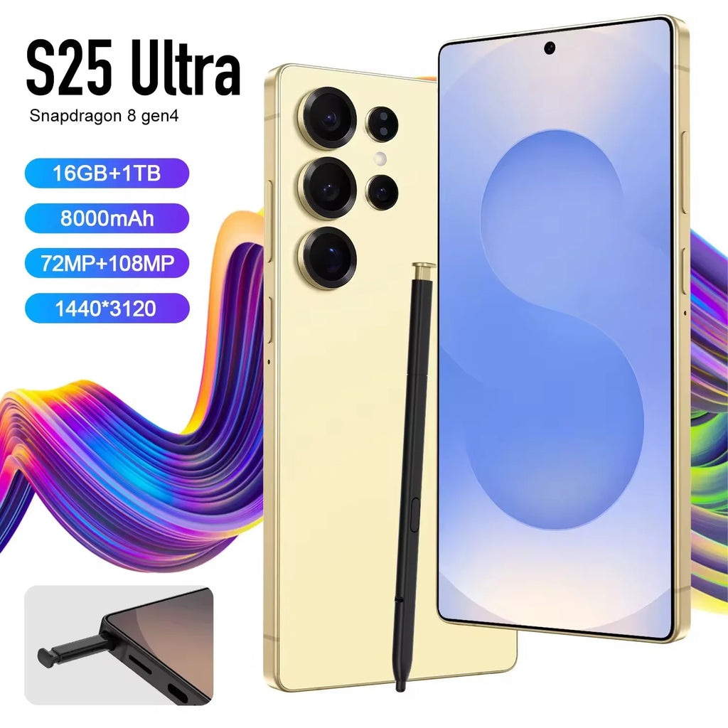 Value Deal S25 Smart Phone Original 7.3-inch Large Screen 16+1TB Storage Cross-border - Tidesmit