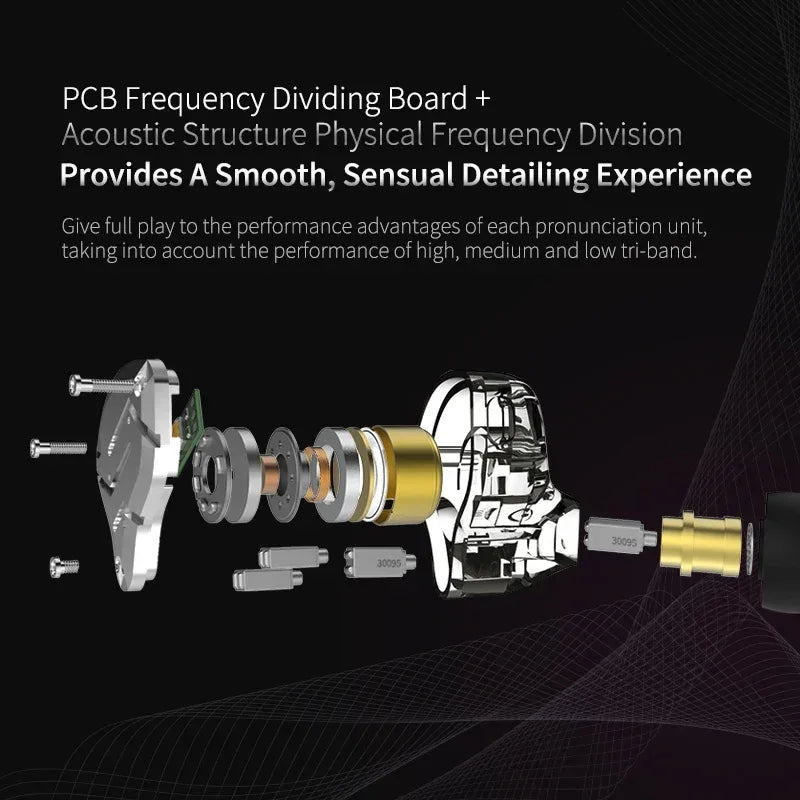 KZ ZS10 Pro 5-Driver Hybrid Hi-Fi In-Ear Monitors by Tidesmit Tidesmit