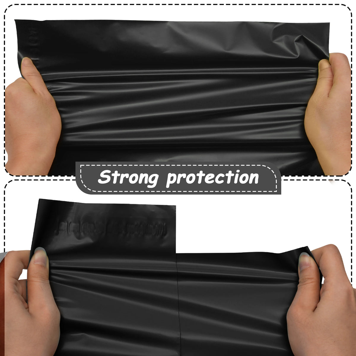 10x13 Inch 50Pcs Black Poly Mailers Waterproof Tear-Resistant Self-Seal Privacy Shipping Bags for Small Business