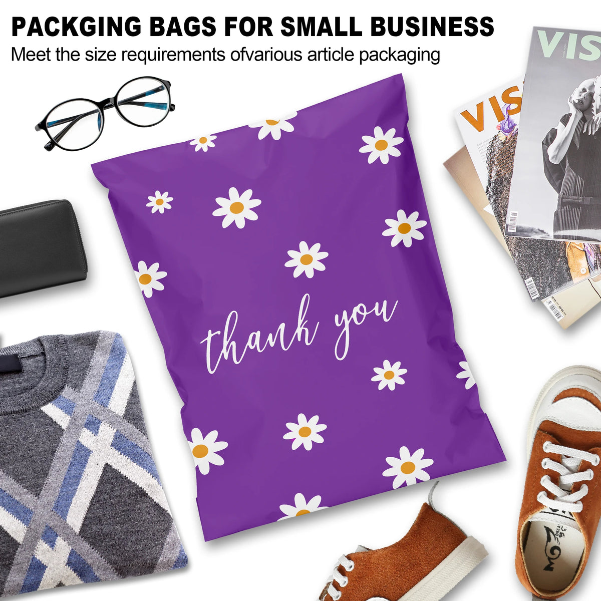 Waterproof and Tear-Resistant Shipping Bags for Clothing, Cute Mailing Envelopes with Self-Seal Printed Packaging Bags