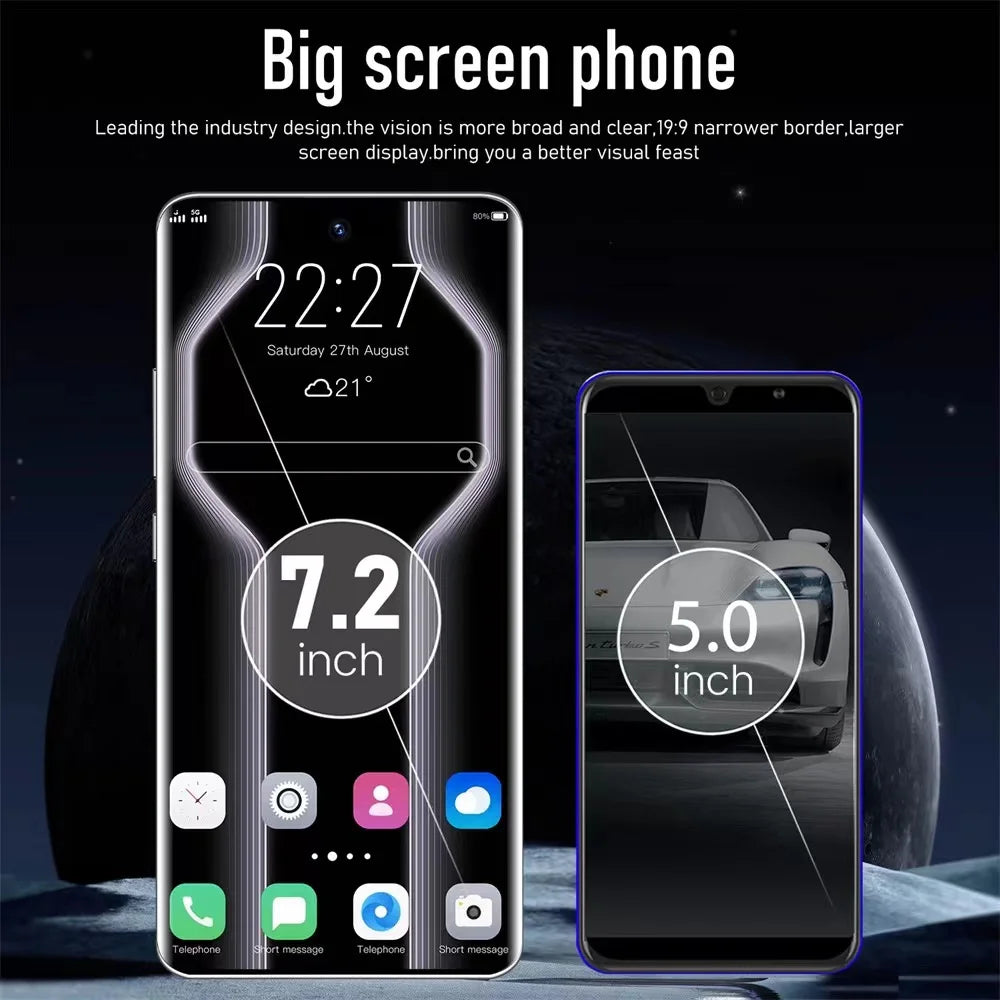2022 Hot Selling Mate 40 Pro+ Mate 50 12GB+512GB 7.3 Inch Full Display Deca Core CPU Android 10.0 Mobile Cell Smart Phone 3G 4G - Tidesmit