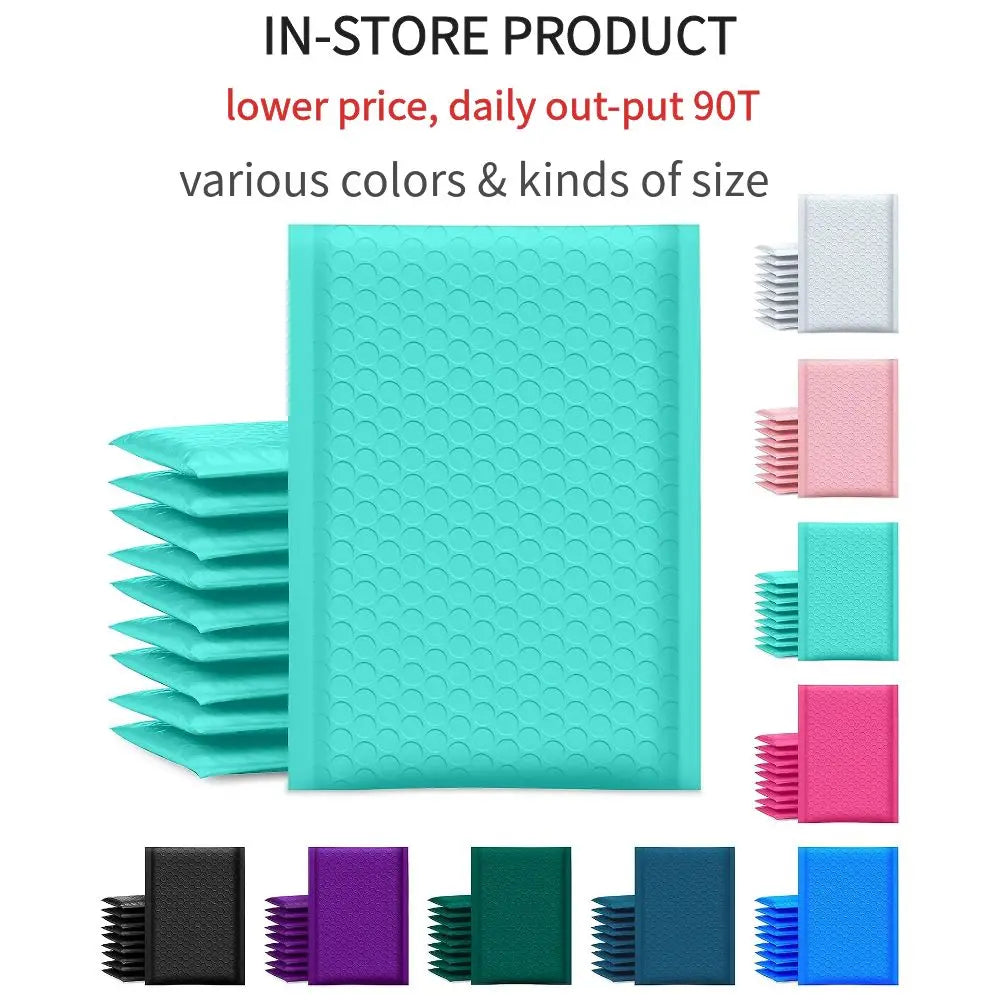Luxury Clothing Book Shipping Express Package Custom Mailing Bags Eco-friendly Matte Black Bubble Poly Mailer Bags