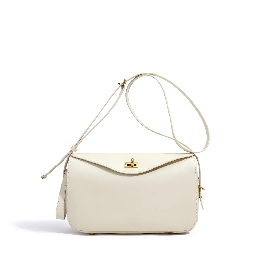 Early Spring 2026 High End Top Layer Cowhide Women Crossbody Bag Minimal Luxury Lightweight Shoulder Handbag