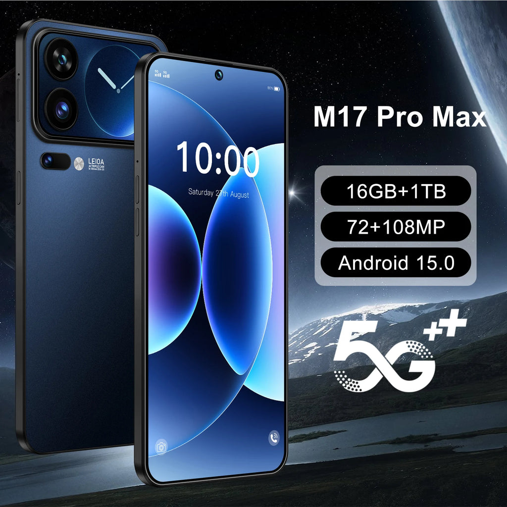 Android 15 5G Smartphone 7.3-inch 1TB 16GB RAM Unlocked Mobile Tidesmit