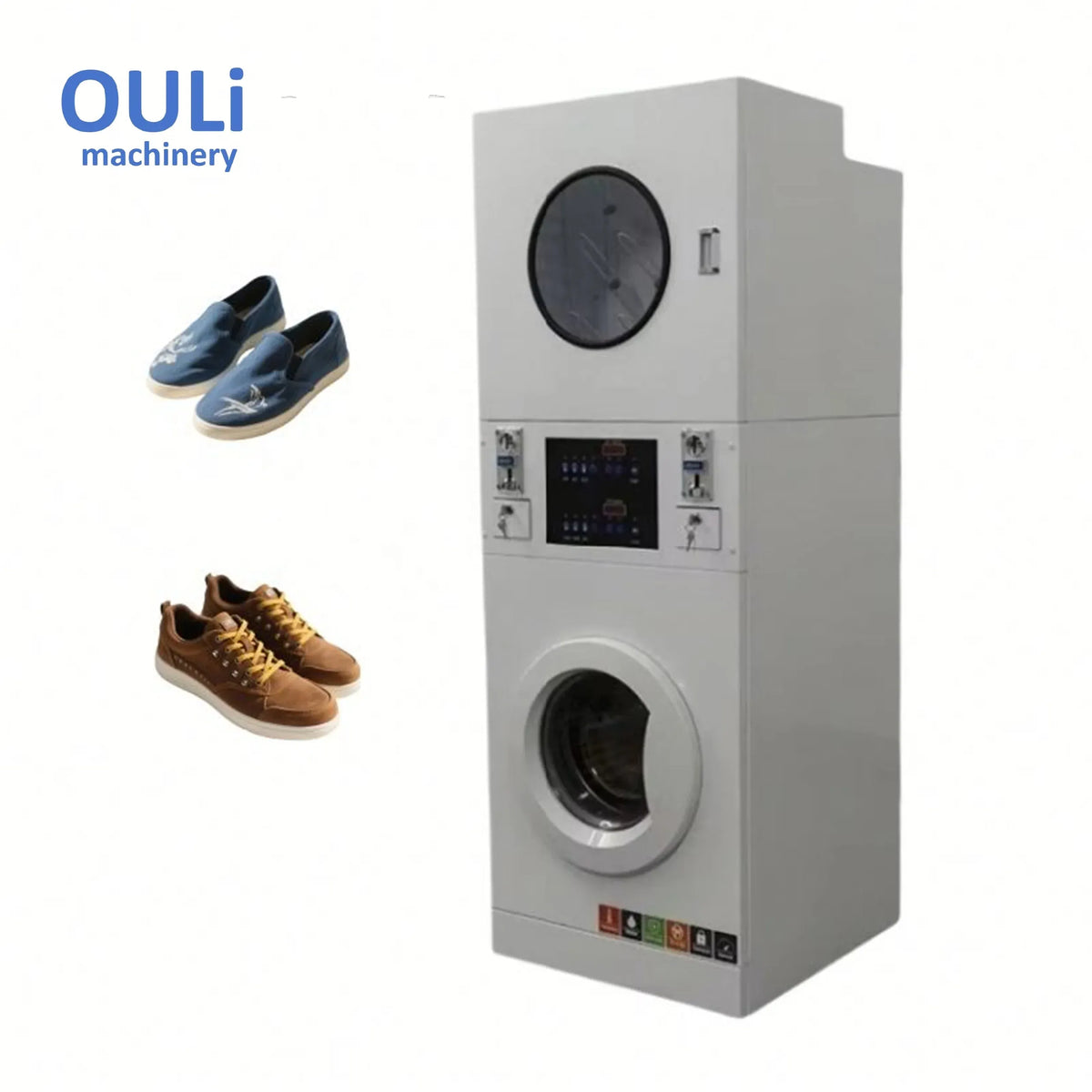 Commercial Shoe Washer and Dryer with Coin-Operated Operation