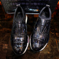 Genuine Crocodile Leather Shoes Men Fashion Sneakers Rubber Sole Sport Shoes Men Luxury Exquisite Casual Sport Men Shoes