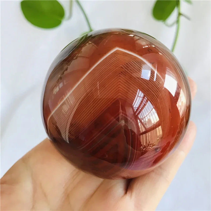 Wholesale Rare Natural Red Carnelian Agate Ball Sardonyx Quartz Crystal Sphere Healing Natural Stone