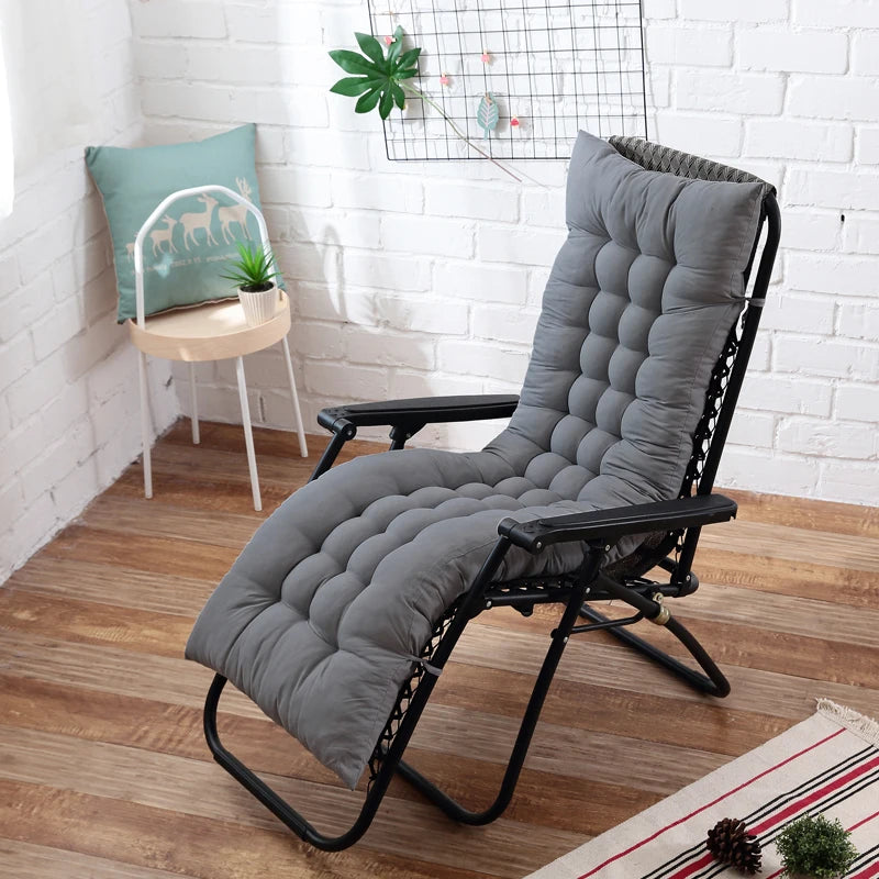 Solid Color Cushion Recliner Chair Cushion Thick Seat Cushion Rattan Chair Sofa Long Cushion Garden Chair Cushion Tatami Mat