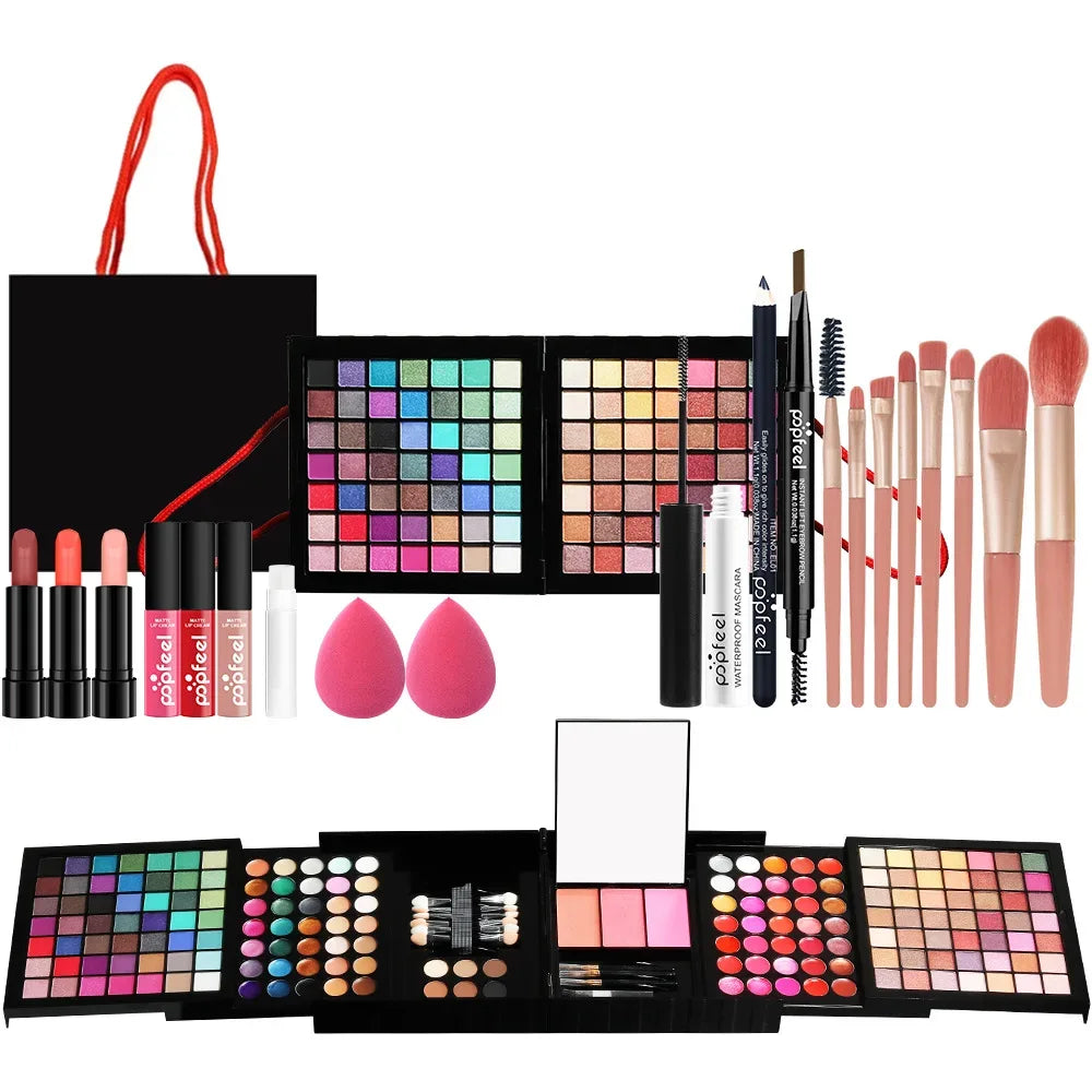 Professional Makeup Kit: 177 Color Eyeshadow Palette Set (BOX006A) Professional Makeup Kits Tidesmit