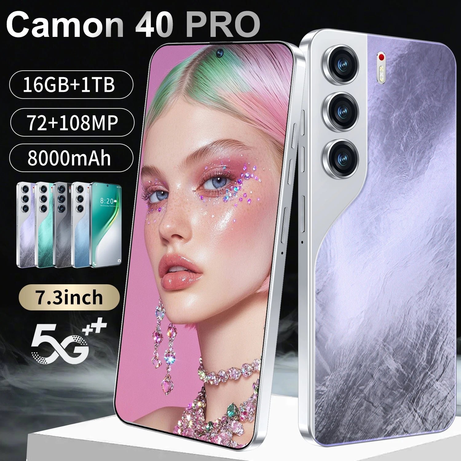Camon 40 Pro 5G Smartphone 1TB Storage 16GB RAM AMOLED Display Tidesmit