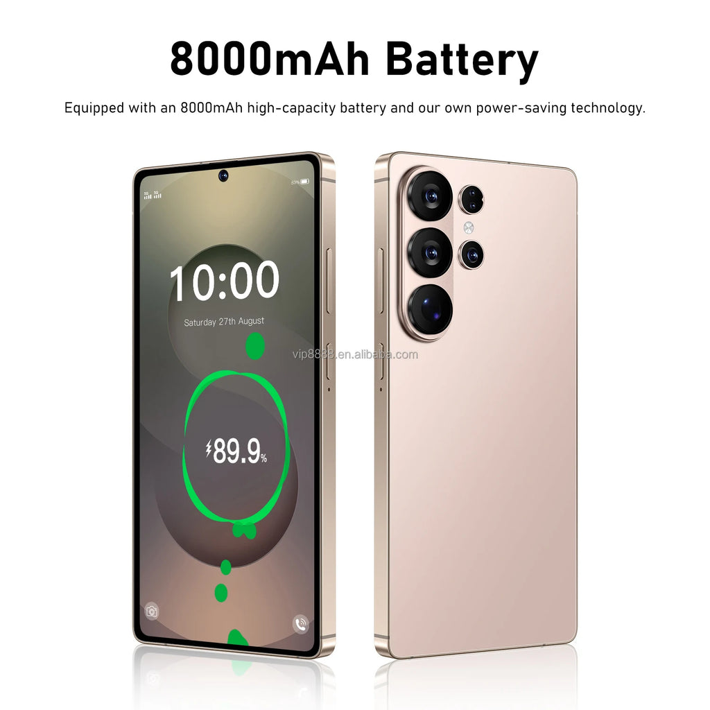Tidesmit S26 Ultra 5G smartphone with 22GB RAM 2TB storage Android 15 7.3 inch display and dual SIM in sleek design