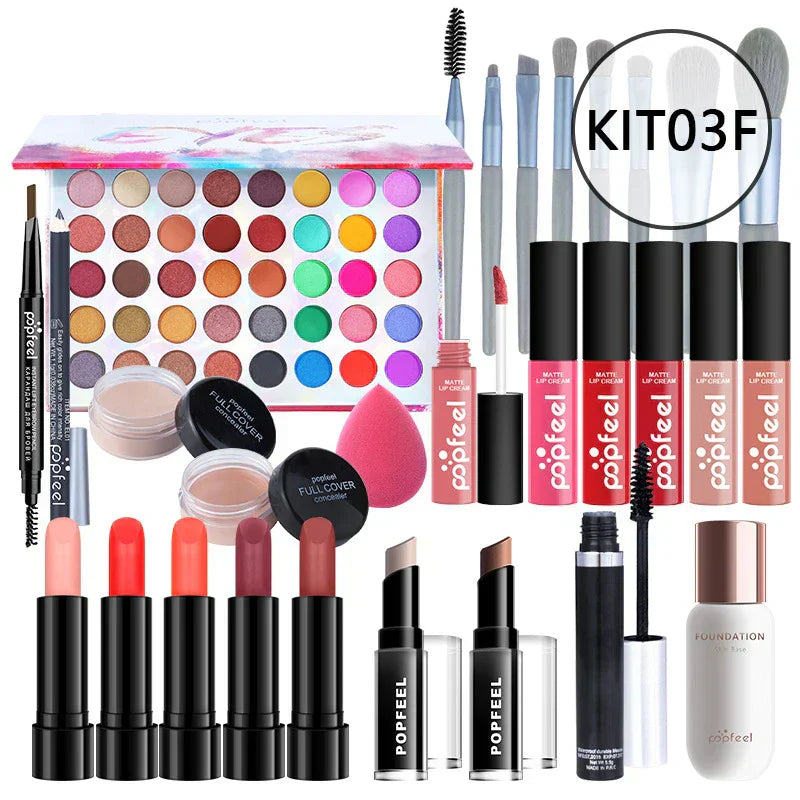 20 Styles New Arrival 20 Different Styles POPFEEL ALL in ONE Full Professional Makeup Kit for Girl ALIBABA KIT03F Tidesmit