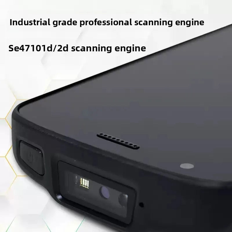 Tidesmit Zebra TC27 rugged Android 14 barcode scanner, IP68 waterproof industrial data collector in black finish.