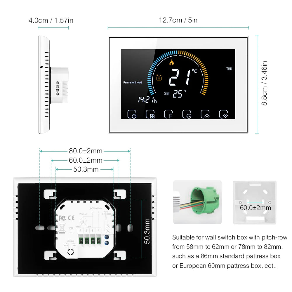 Tuya WiFi smart life Thermostat Electric Floor Heating Water/Gas Boiler Temperature Remote Controller for Google Home Alexa App