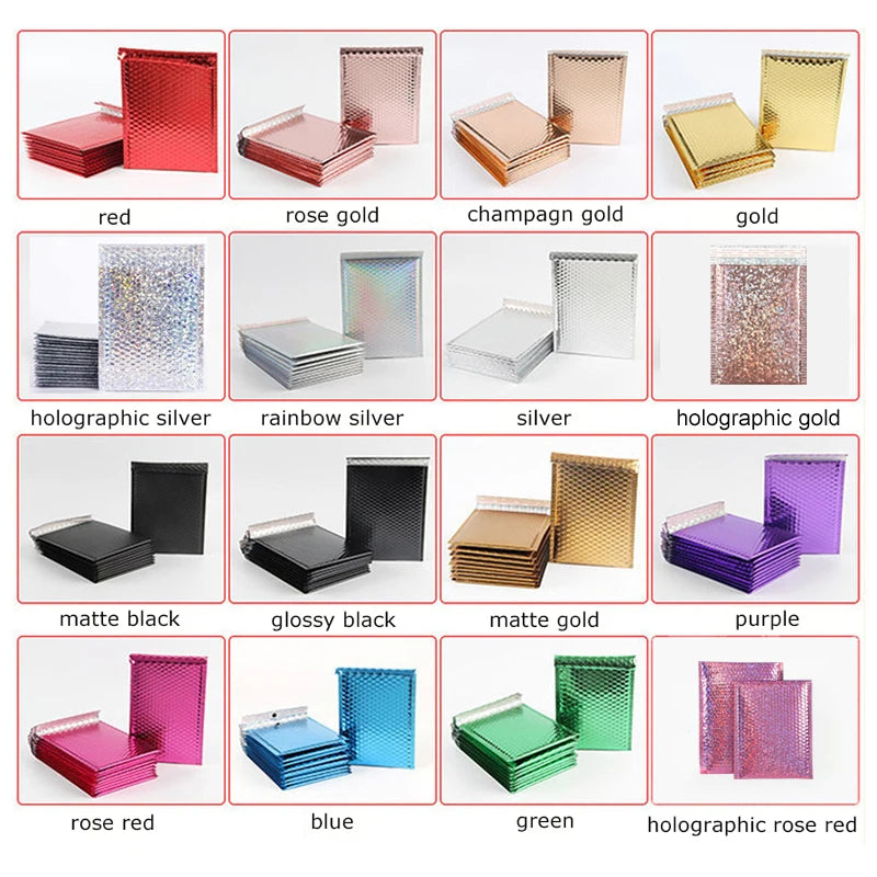 Custom logo Bubble Mailers Eco Friendly Color Shipping Packaging Bag Poly Bubble Mailer Jewelry Packaging Padded Envelope