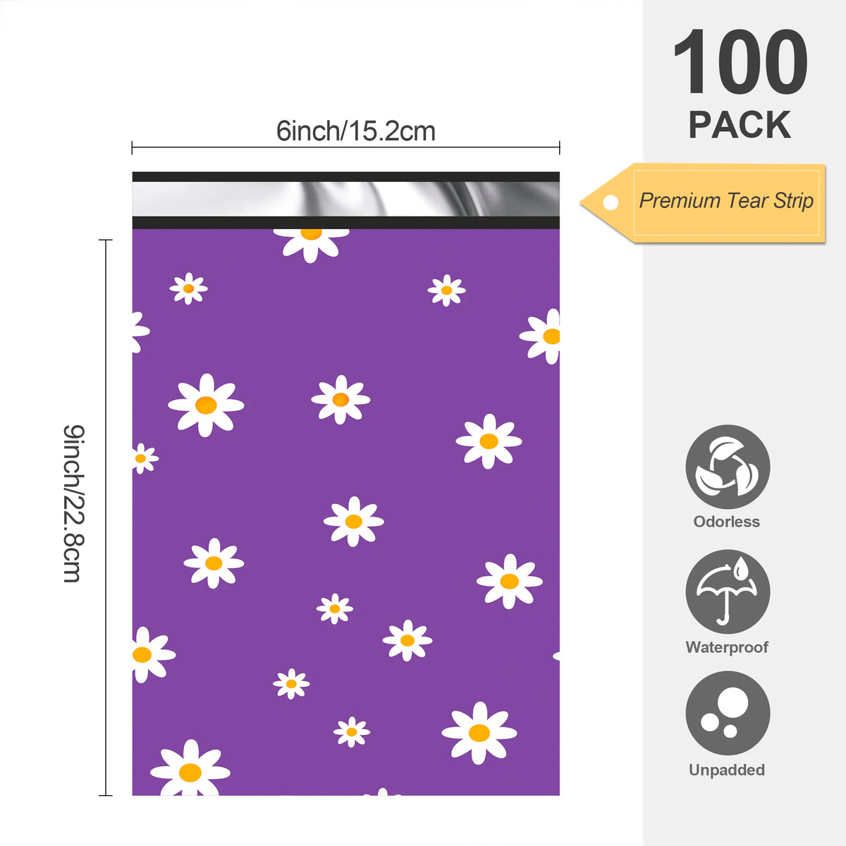 Waterproof and Tear-Resistant Shipping Bags for Clothing, Cute Mailing Envelopes with Self-Seal Printed Packaging Bags