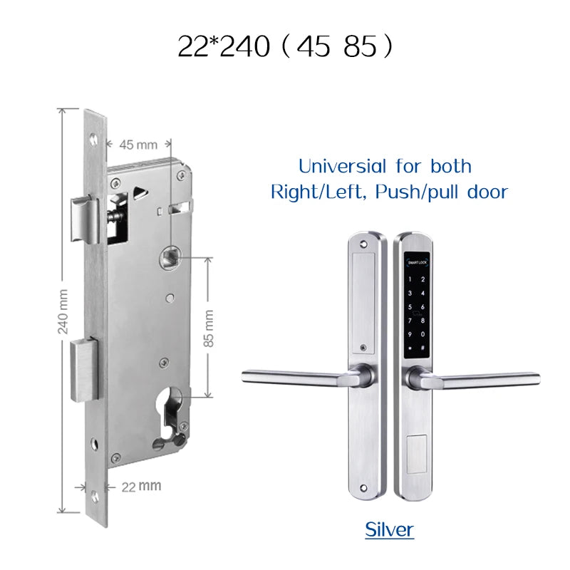 TTLock App Smart Sliding Lock WIFI Electronic Door Lock Bluetooth Digital APP Keypad Code RFID Card Keyless Lock For Hotel/Home