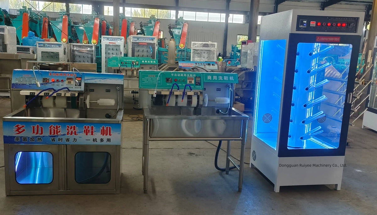 Stainless Steel Commercial Shoe Washer and Dryer with Five Brushes