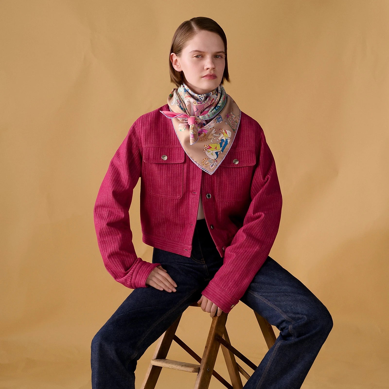 Luxurious 90*90cmSquare Equestrian Academy Silk Scarf Gift Designer Brand Specially Designed Hand rolled for Elegant Individuals