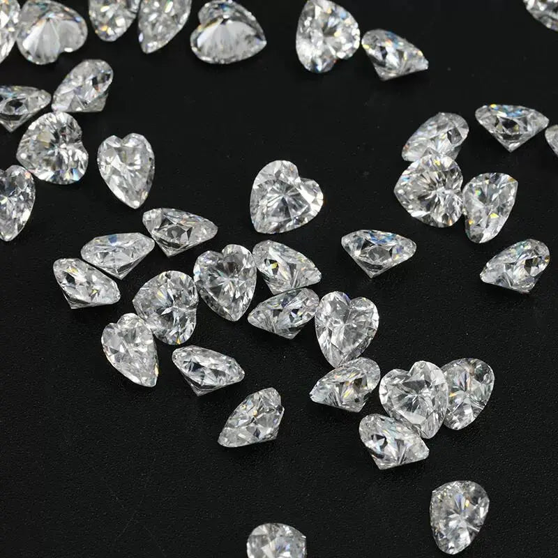 D E F White Lab Grown Diamonds Heart Shaped Loose Diamonds IGI Certified 0.5CT 1CT 2CT 3CT 4CT Diamond