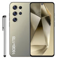 S27 Ultra Android smartphone with 100MP camera and full display in sleek black design for high-speed mobile use.