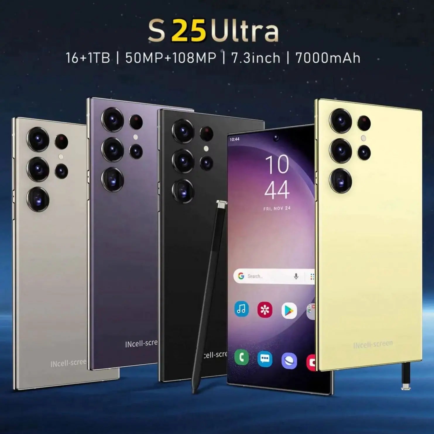 Close-up of S25 Ultra smartphone showing premium build quality, side buttons, and charging port design.