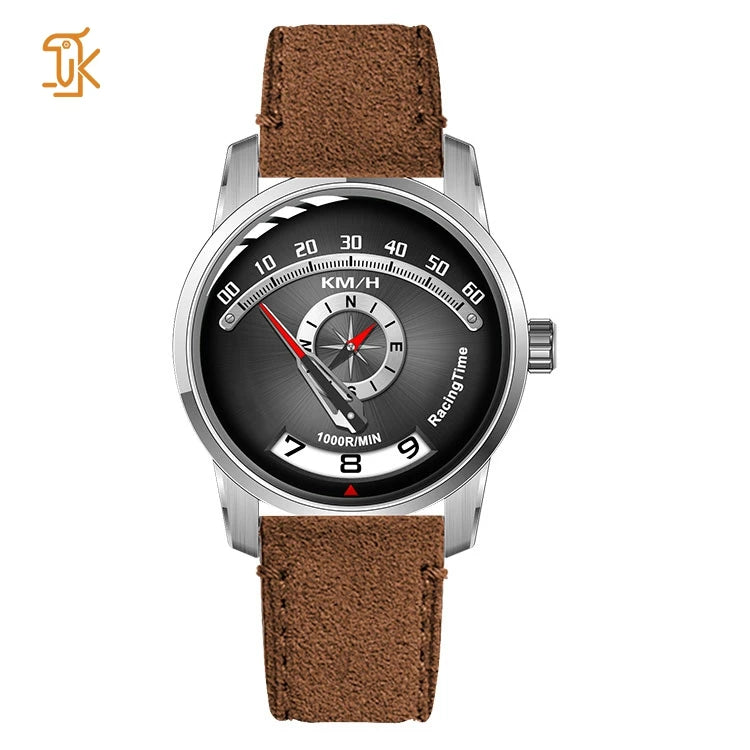 Racing Time Luxury Men Mechanical Wristwatch Sw200 Automatic Retrograde Design & Sapphire Luminous Carbon Fiber Dial Watches