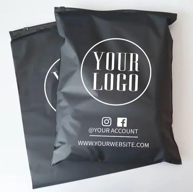 High Quality Custom Logo Poly Bag White and Black Express Mailer for Postal Packing for Socks and Couriers