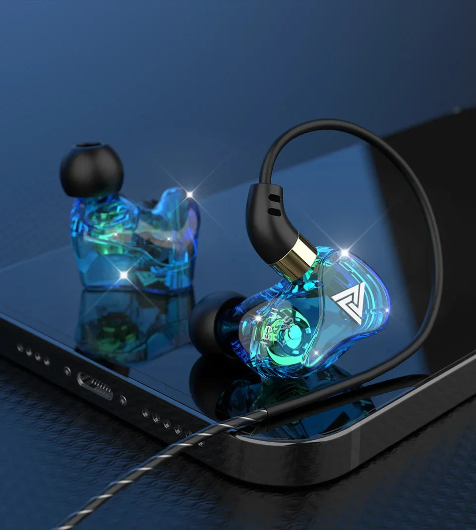 QKZ AK6 SK7 Copper Driver HiFi Wired Earphone with MIC Sport Running Headphones Bass Stereo Headset Music Earbuds fone de ouvido Tidesmit