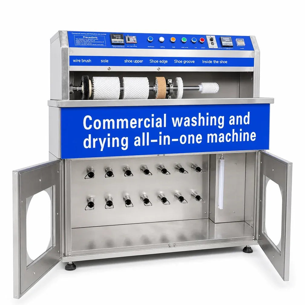 Commercial Shoe Washing Machine and Semi-Automatic Dryer System
