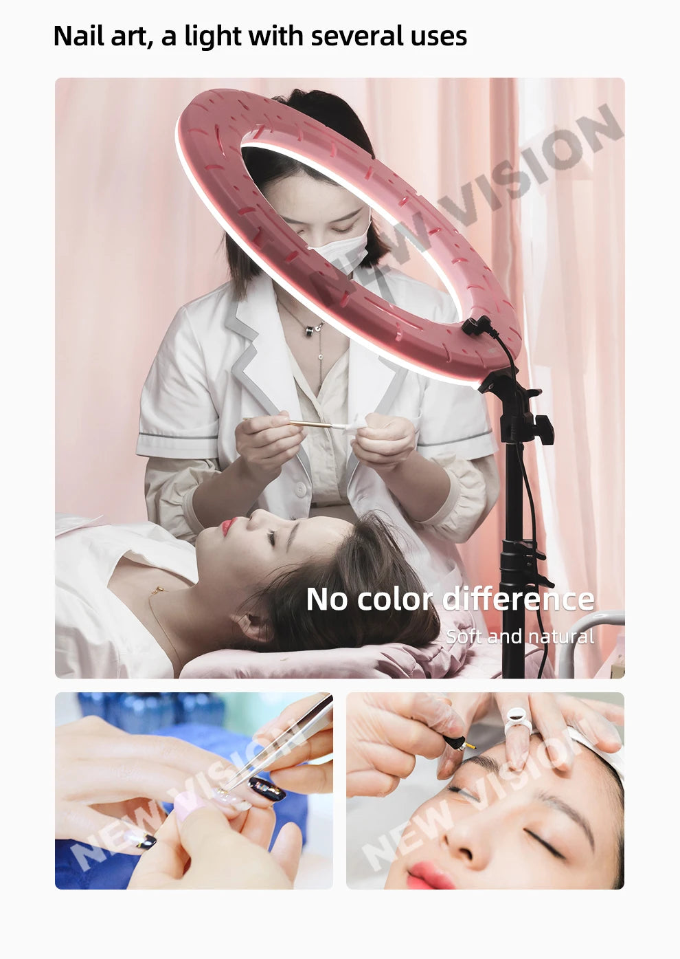 18 Inch LED Ring Light with Remote - Bi-Color Content Creation Kit Tidesmit