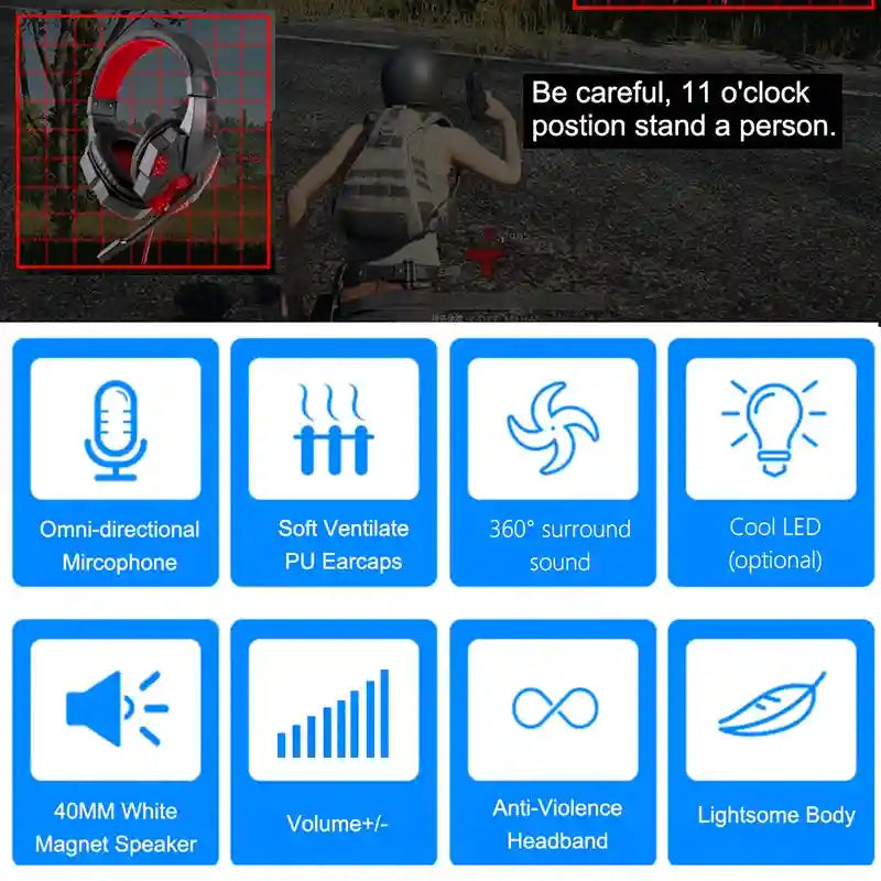 Wired Gaming Headset with Microphone - 7.1 Surround Sound for PC and PS5 Tidesmit