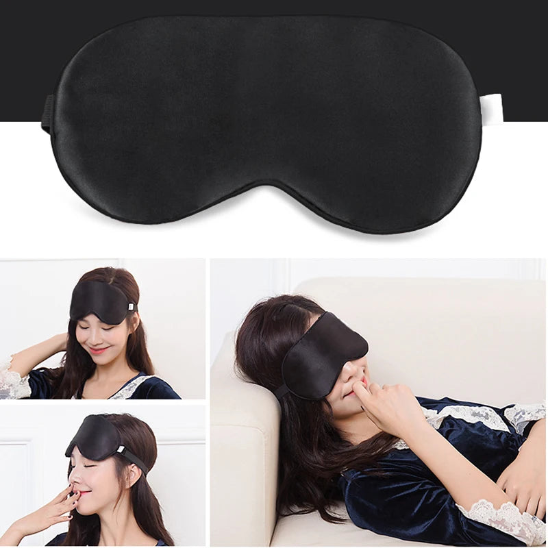 100% Natural Mulberry Silk Sleep Mask Soft and Comfortable Eye Patches Soft Blindfold Smooth Eye Mask Eyeshade Eye Cover Patch