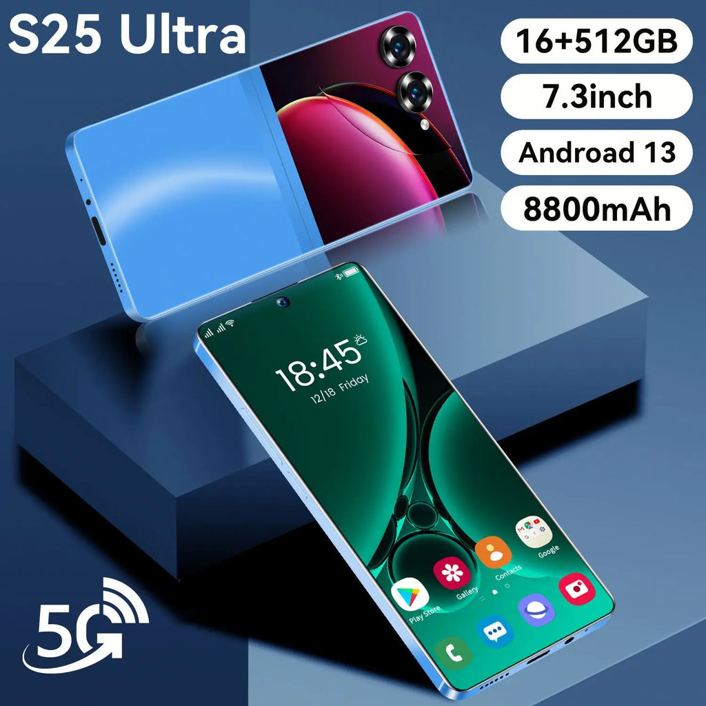 2025 New Design Fold S25 Ultra+ 5G Cell Mobile Phone 14+514GB Huge Memory Android 14 Hot Selling S Fold 24 Smart Phone - Tidesmit