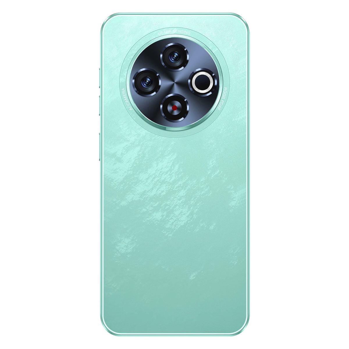 Mint 5G smartphone back with triple rear camera module