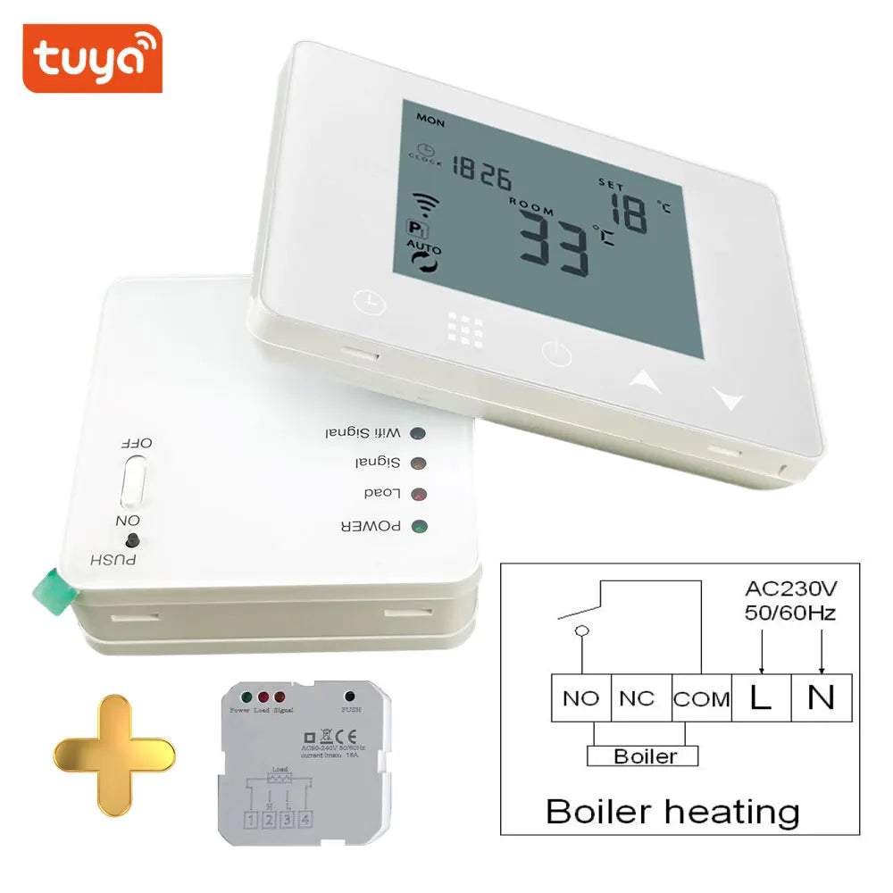 Wireless WIFI RF Thermostat 6 Sub-Chamber Hub Controller Central for Heat Mat/Underfloor Heating/Thermostatic Valves/Gas Boiler
